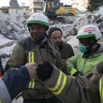 South African USAR Team search for Survivors of the earthquake with Turkish rescue workers.